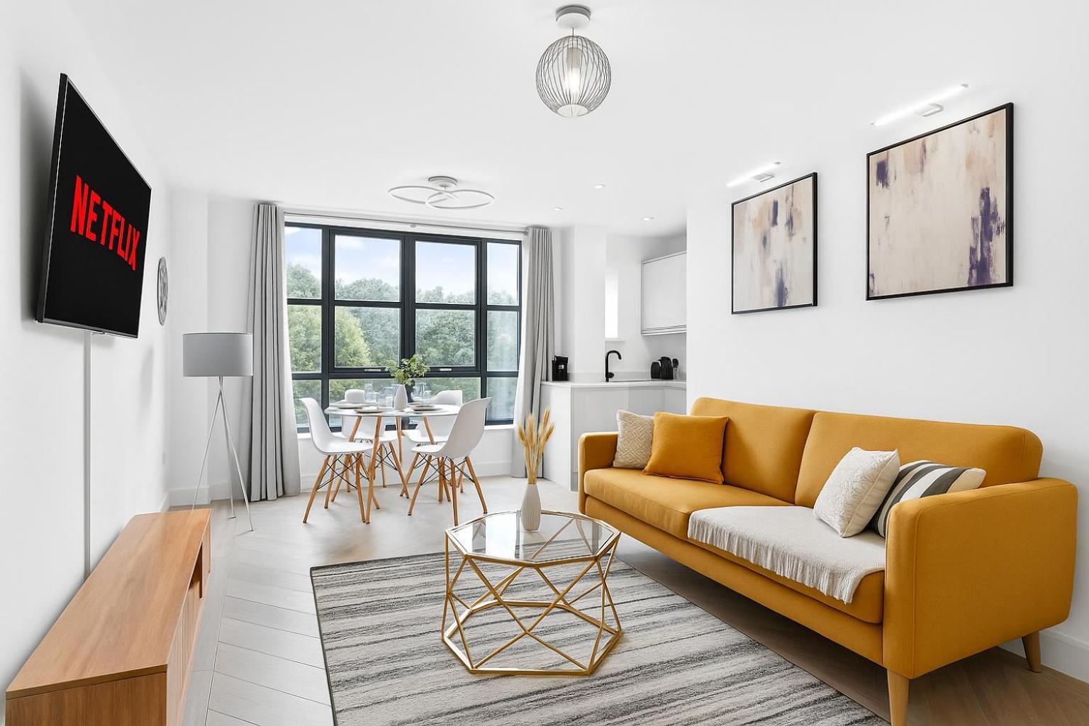 Appartement Stylish Large 3-bed Apartment, Quick Access To Sights, Free Parking